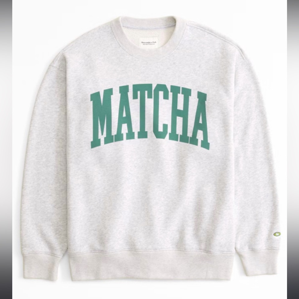 Abercrombie MATCHA graphic vintage Sunday crew